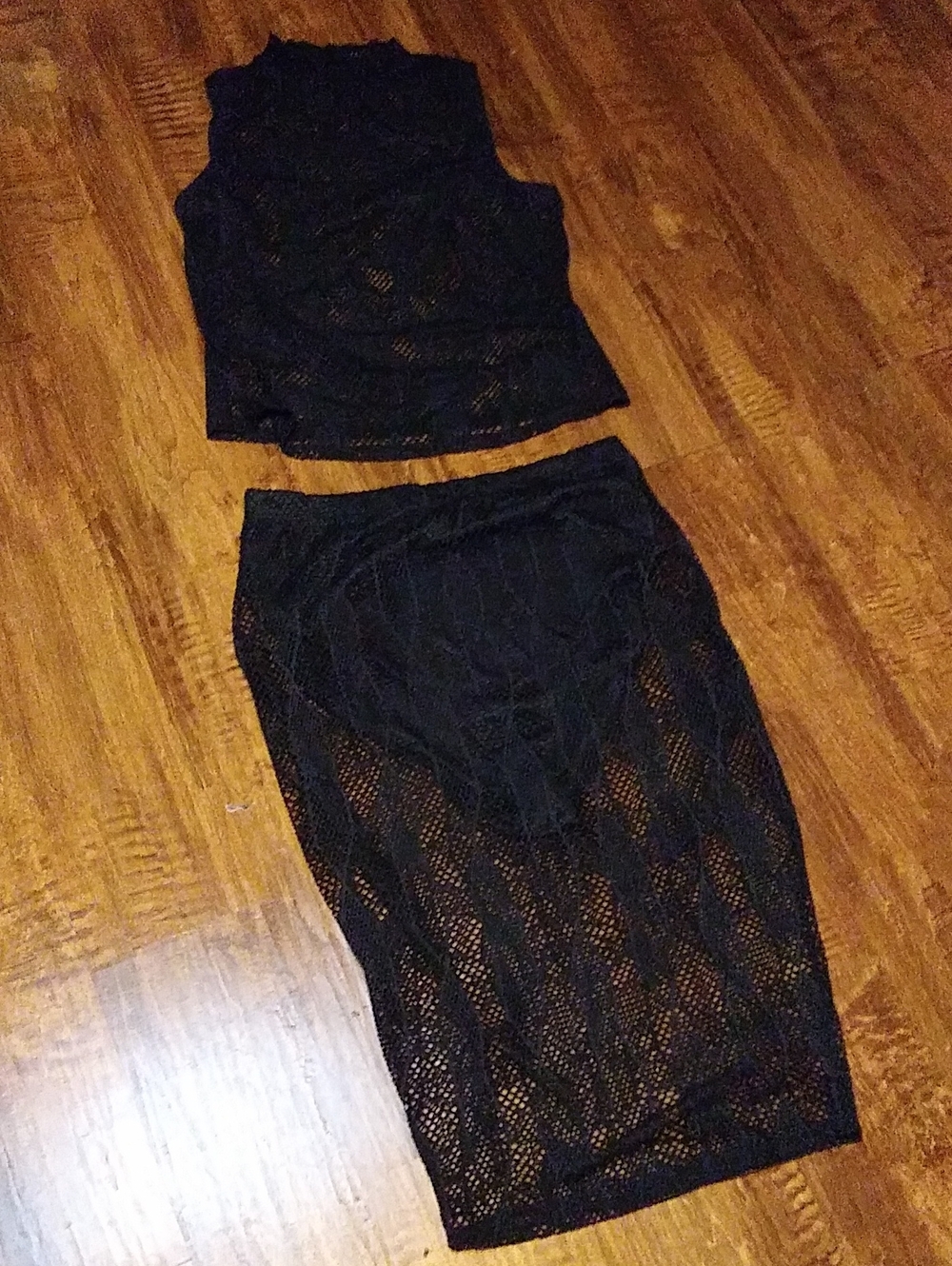 Fashion to Figure Black Lace Pencil Skirt